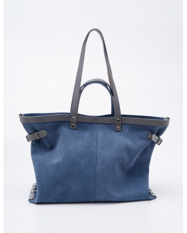 Шоппер шкіра+замша 006