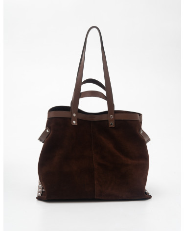 Шоппер шкіра+замша 008