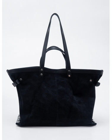 Шоппер шкіра+замша 009